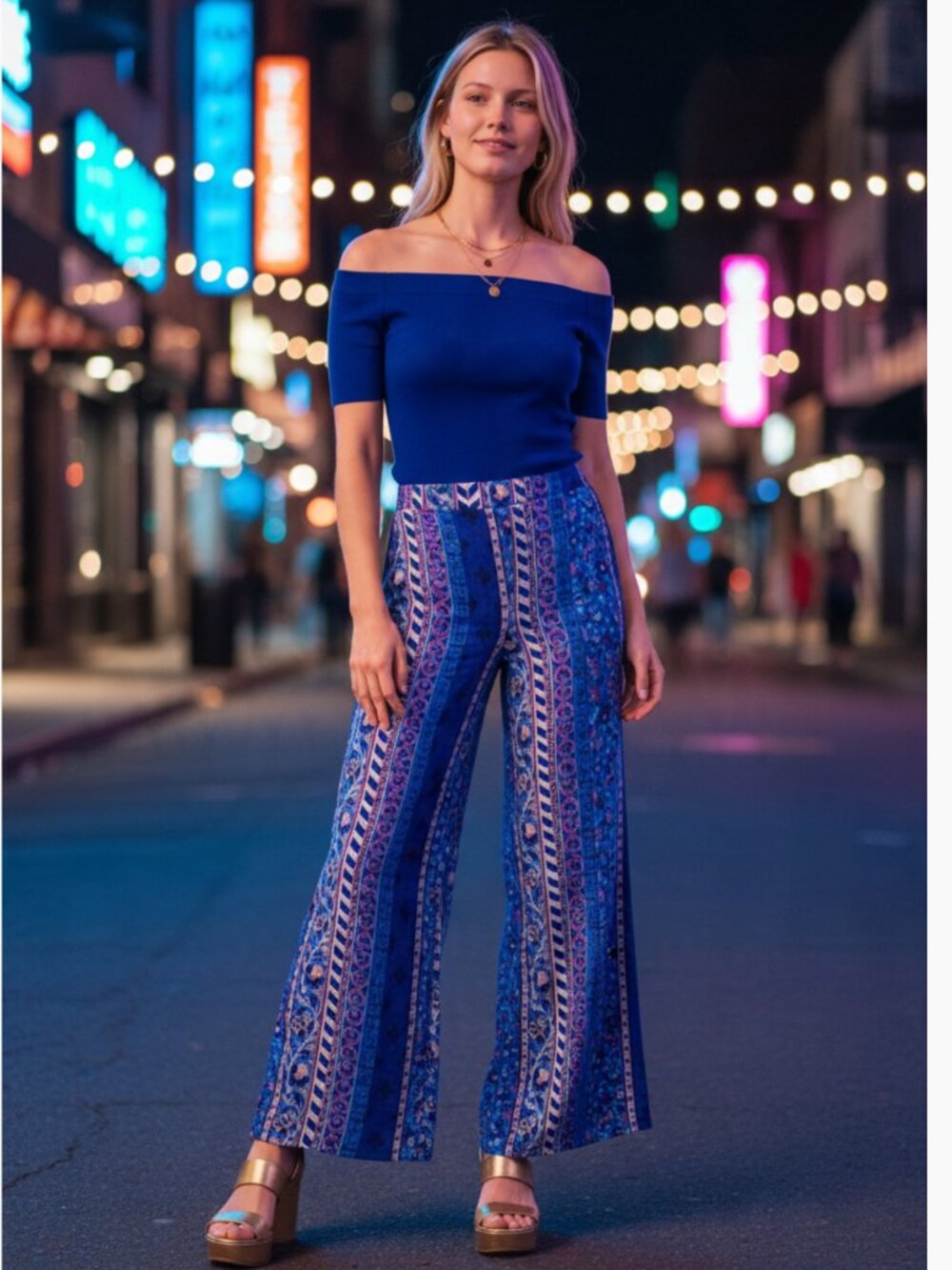NWT ZARA Women Elastic Waist Hi-Rise Wide-Leg Satin Palazzo Pants